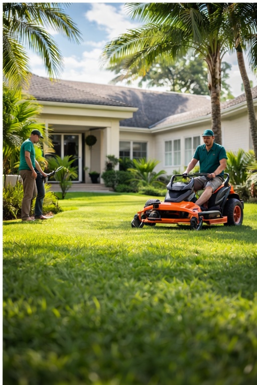 Property lawn maintenance